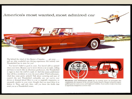 1958 Ford Thunderbird Brochure Page 3 0058-0011 — 18×24 proportions