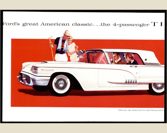 1958 Ford Thunderbird Brochure Page 4 0058-0012 — 16×20 proportions