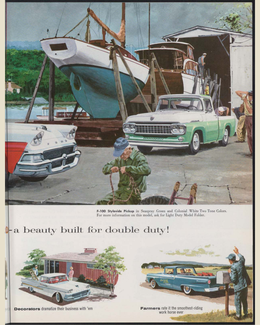 1958 Ford Ranchero Brochure Page 3 0058-0014 — 16×20 proportions
