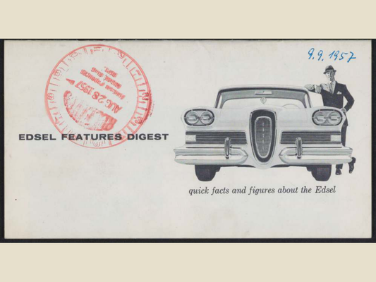 1958 Ford Edsel Brochure Page 1 0058-0018 — 18×24 proportions