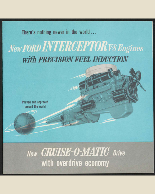 1958 Ford Interceptor V8 Engines Brochure Page 1 0058-0023 — 16×20 proportions