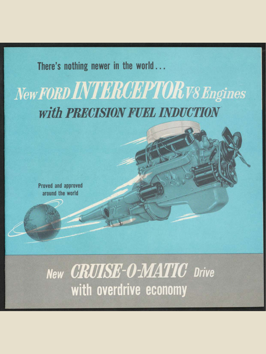 1958 Ford Interceptor V8 Engines Brochure Page 1 0058-0023 — 18×24 proportions
