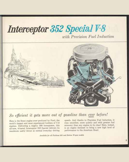 1958 Ford Interceptor V8 Engines Brochure Page 5 0058-0024 — 16×20 proportions