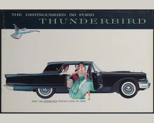 1959 Ford Thunderbird Brochure Page 1 0059-0000 — 16×20 proportions