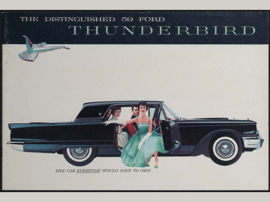 1959 Ford Thunderbird Brochure Page 1 0059-0000 — 18×24 proportions