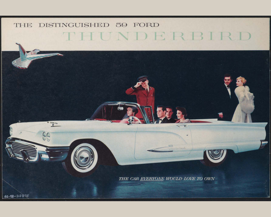 1959 Ford Thunderbird Brochure Page 16 0059-0015 — 16×20 proportions