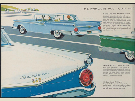 1959 Ford Car Line Brochure Page 6 0059-0017 — 18×24 proportions