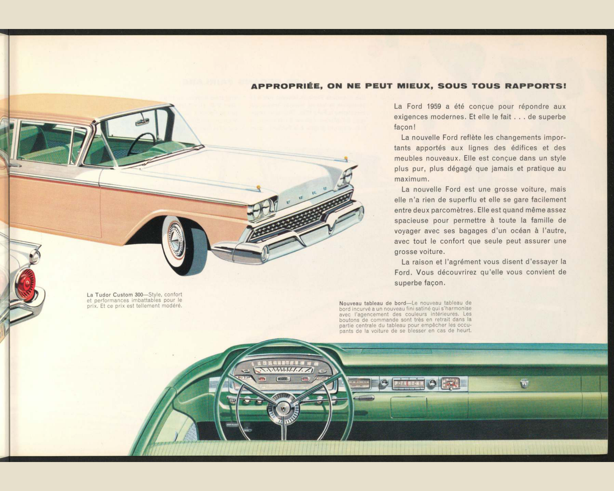 1959 Ford Vehicles Brochure Page 3 0059-0037 — 16×20 proportions