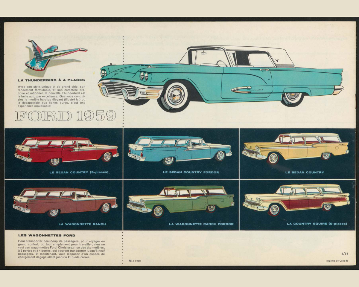 1959 Ford Vehicles Brochure Page 16 0059-0040 — 16×20 proportions