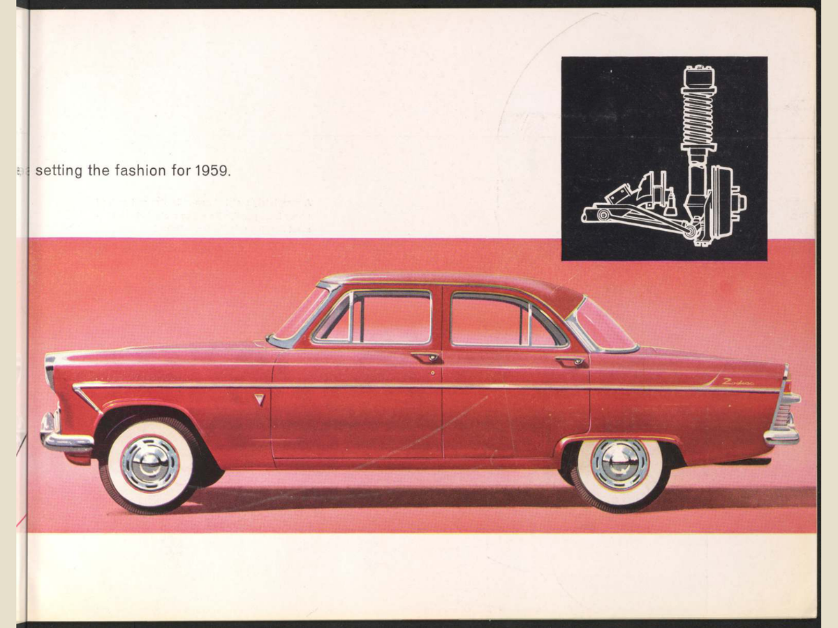 1959 Ford Zodiac Brochure Page 5 0059-0044 — 18×24 proportions
