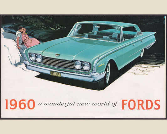 1960 Ford Car Line Brochure Page 1 0060-0014 — 16×20 proportions