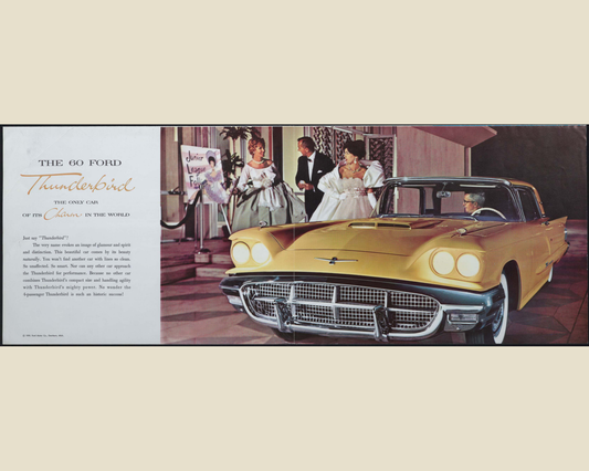 1960 Ford Thunderbird Brochure Page 2 0060-0016 — 16×20 proportions