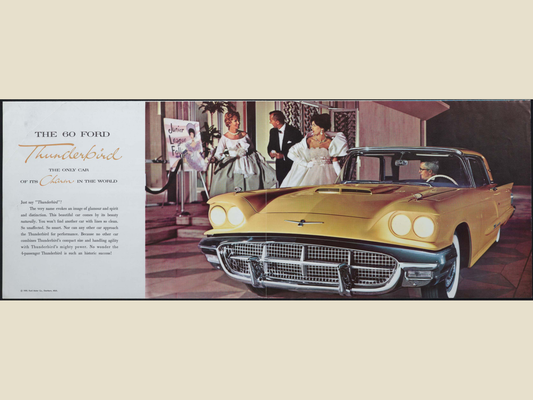 1960 Ford Thunderbird Brochure Page 2 0060-0016 — 18×24 proportions