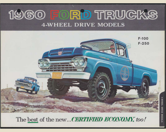 1960 Ford F 100 and F 250 Brochure Page 1 0060-0017 — 16×20 proportions
