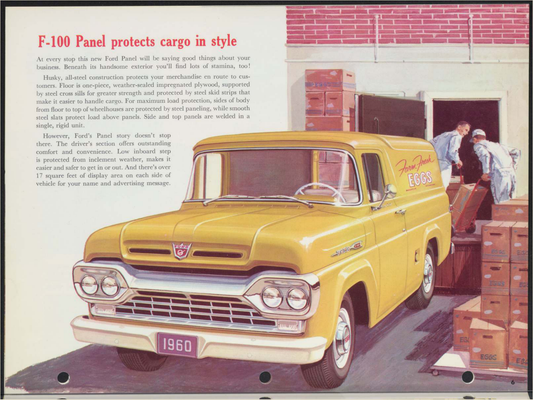 1960 Ford Light Duty Trucks F Series Brochure Page 6 0060-0019 — 18×24 proportions