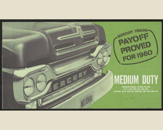 1960 Mercury M Series Medium Duty Trucks Brochure Page 1 0060-0025 — 16×20 proportions