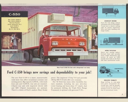 1960 ford medium duty trucks Brochure Page 7 0060-0027 — 16×20 proportions