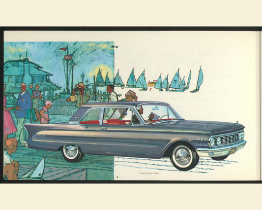 1961 Mercury Comet Brochure Page 4 0061-0010 — 16×20 proportions