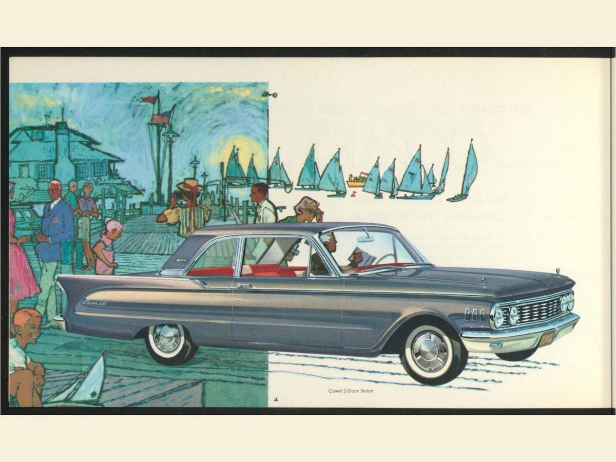 1961 Mercury Comet Brochure Page 4 0061-0010 — 18×24 proportions