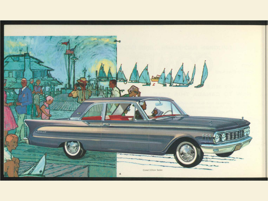 1961 Mercury Comet Brochure Page 4 0061-0010 — 18×24 proportions