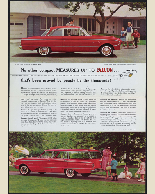 1961 Ford Falcon Brochure Page 2 0061-0015 — 16×20 proportions