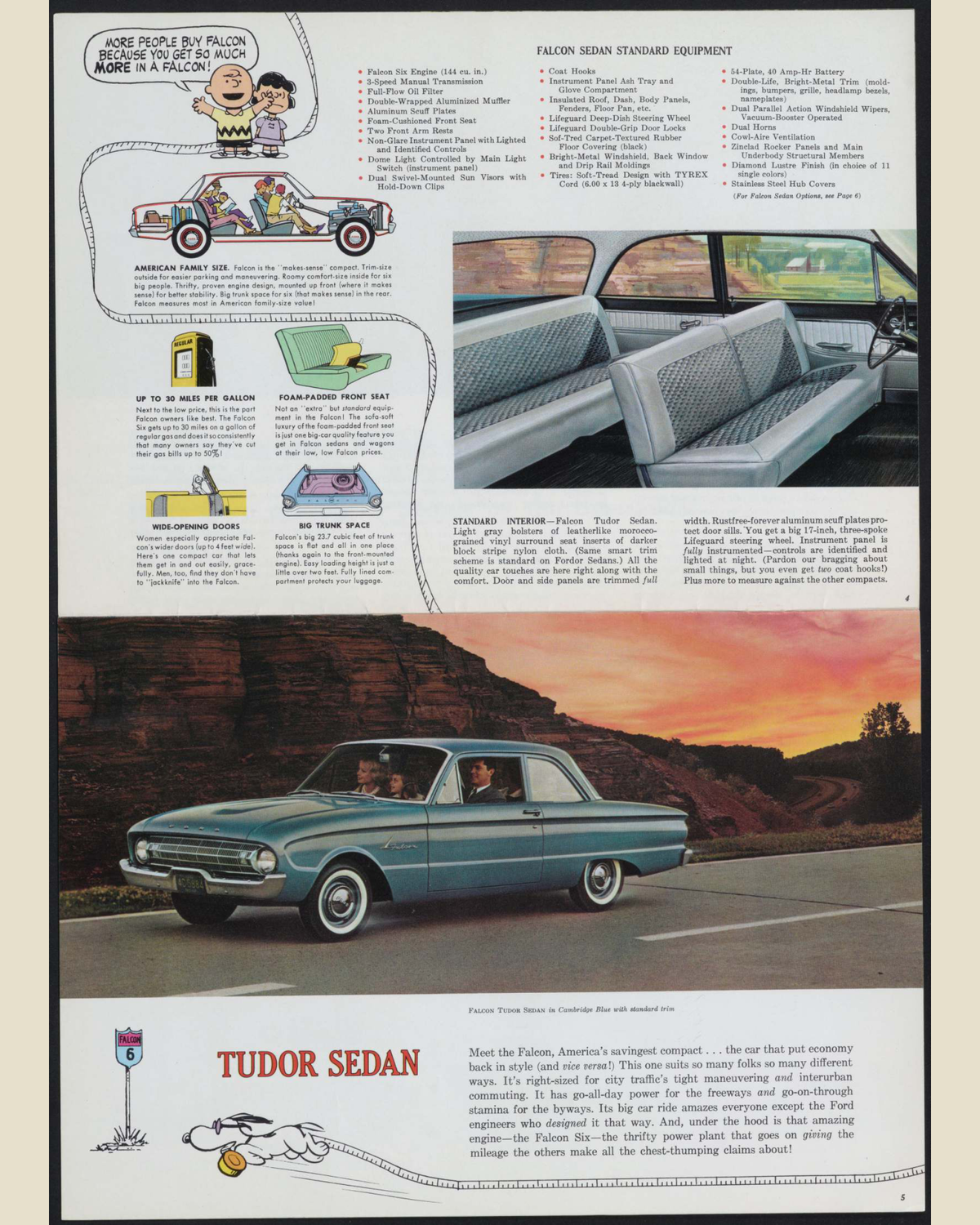 1961 Ford Falcon Brochure Page 3 0061-0016 — 16×20 proportions