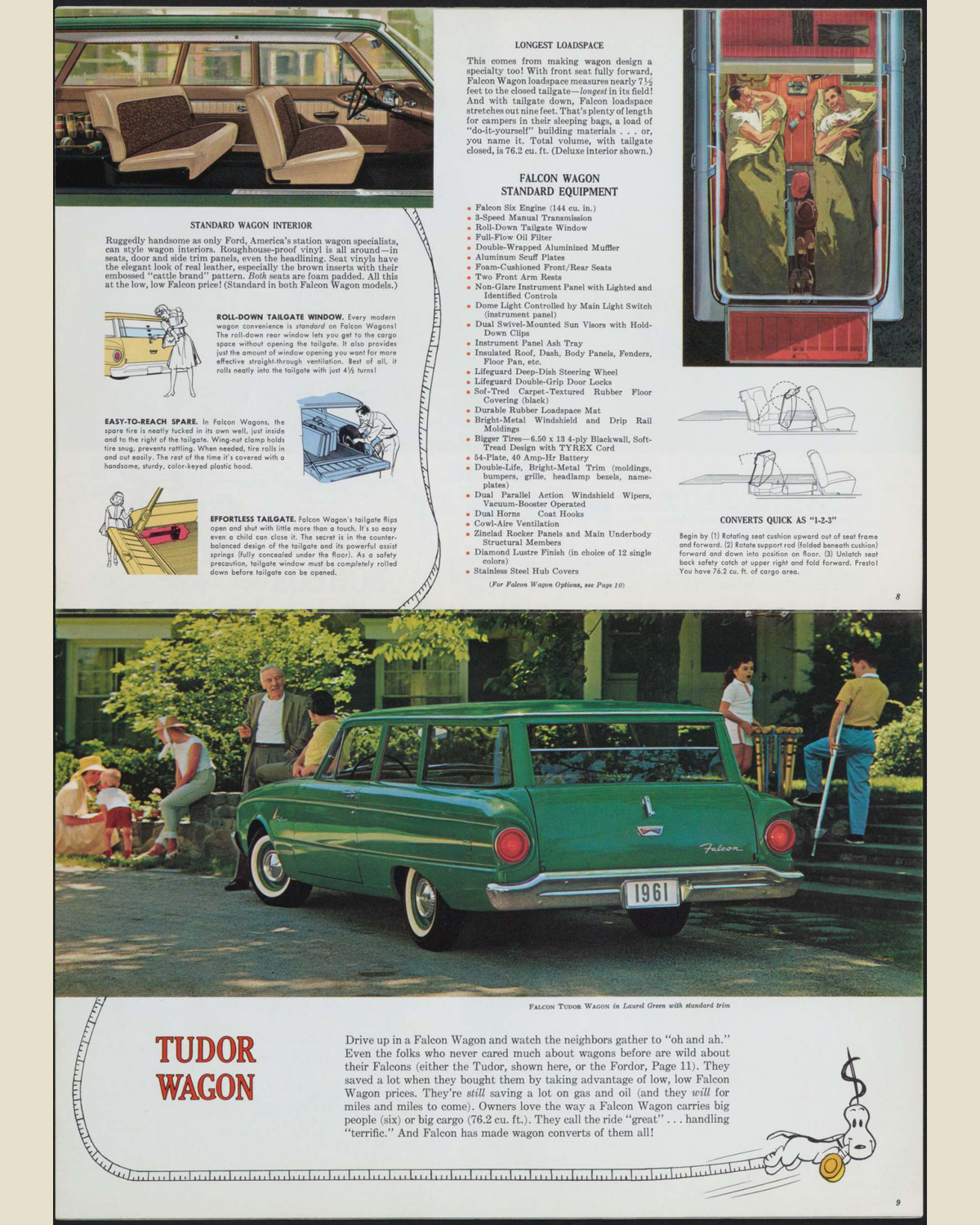 1961 Ford Falcon Brochure Page 5 0061-0018 — 16×20 proportions