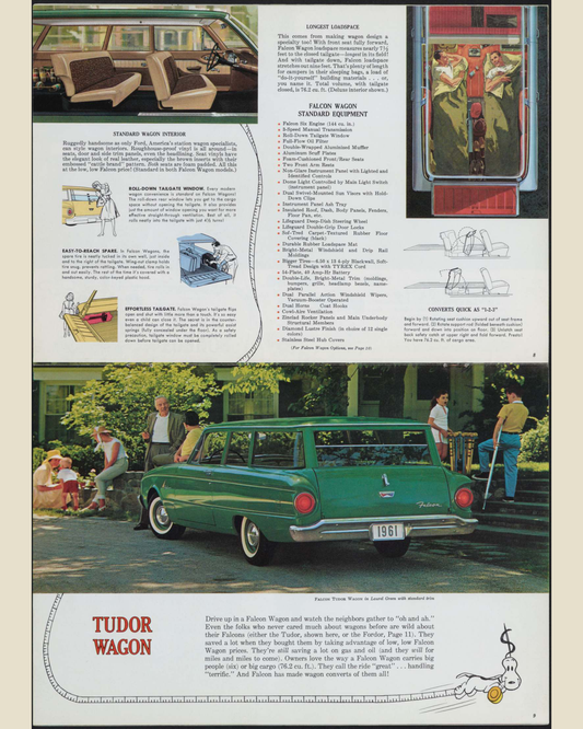 1961 Ford Falcon Brochure Page 5 0061-0018 — 16×20 proportions