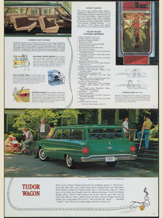 1961 Ford Falcon Brochure Page 5 0061-0018 — 18×24 proportions