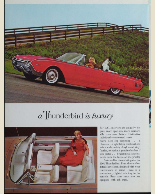 1961 Ford Thunderbird Brochure Page 5 0061-0025 — 16×20 proportions