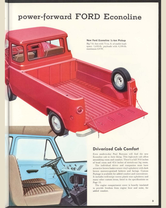 1961 ford pickup trucks Brochure Page 3 0061-0026 — 16×20 proportions