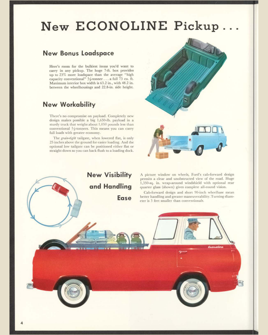 1961 ford pickup trucks Brochure Page 4 0061-0027 — 16×20 proportions
