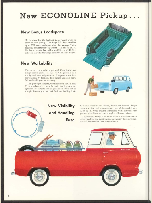 1961 ford pickup trucks Brochure Page 4 0061-0027 — 18×24 proportions