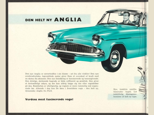 1961 ford anglia 105e Brochure Page 3 0061-0033 — 18×24 proportions