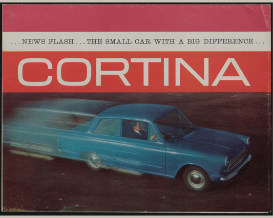 1962 Ford Cortina Brochure Page 1 0062-0003 — 16×20 proportions