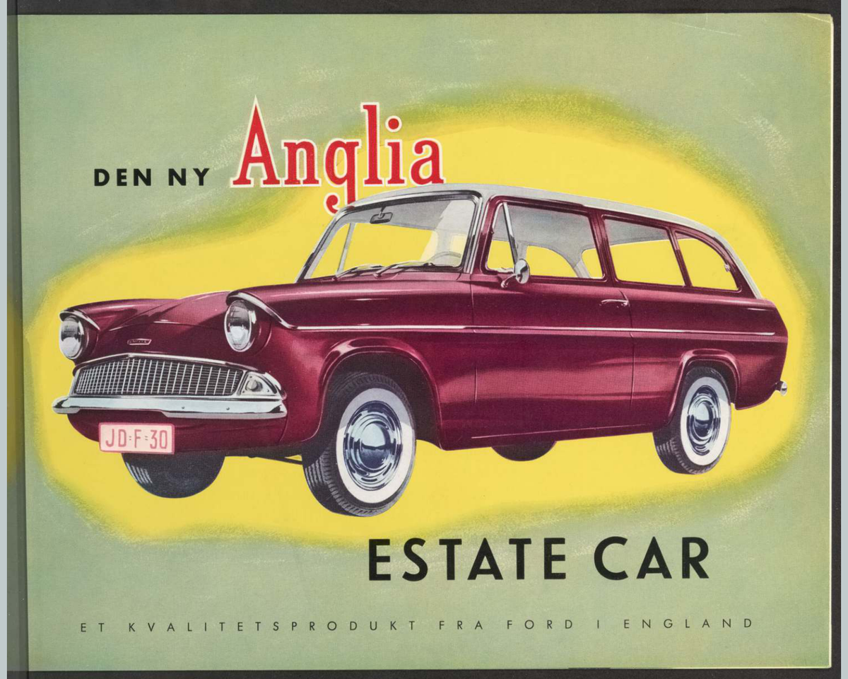 1962 Ford Anglia 105E Estate Car Brochure Page 1 0062-0009 — 16×20 proportions
