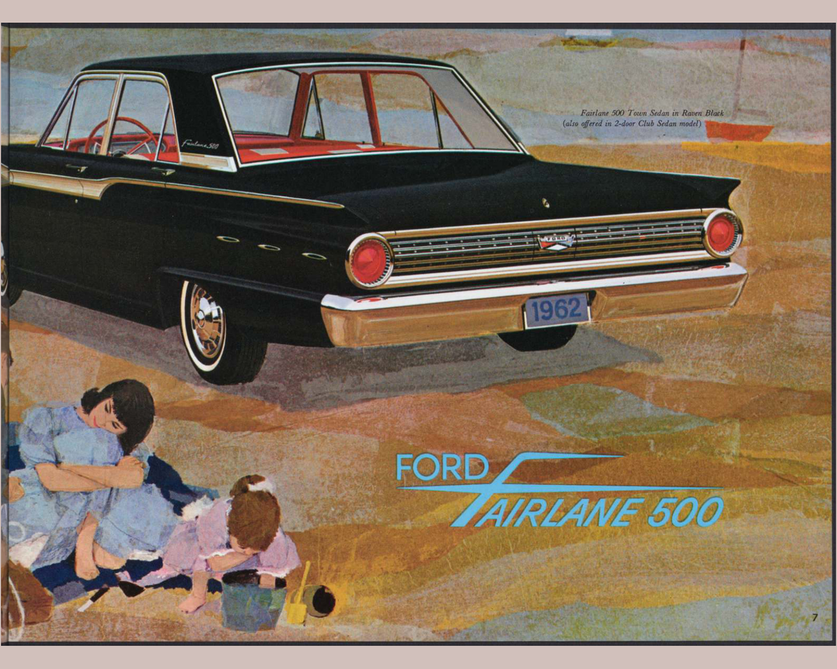 1962 Ford Fairlane 500 And Fairlane Brochure Page 7 0062-0014 — 16×20 proportions