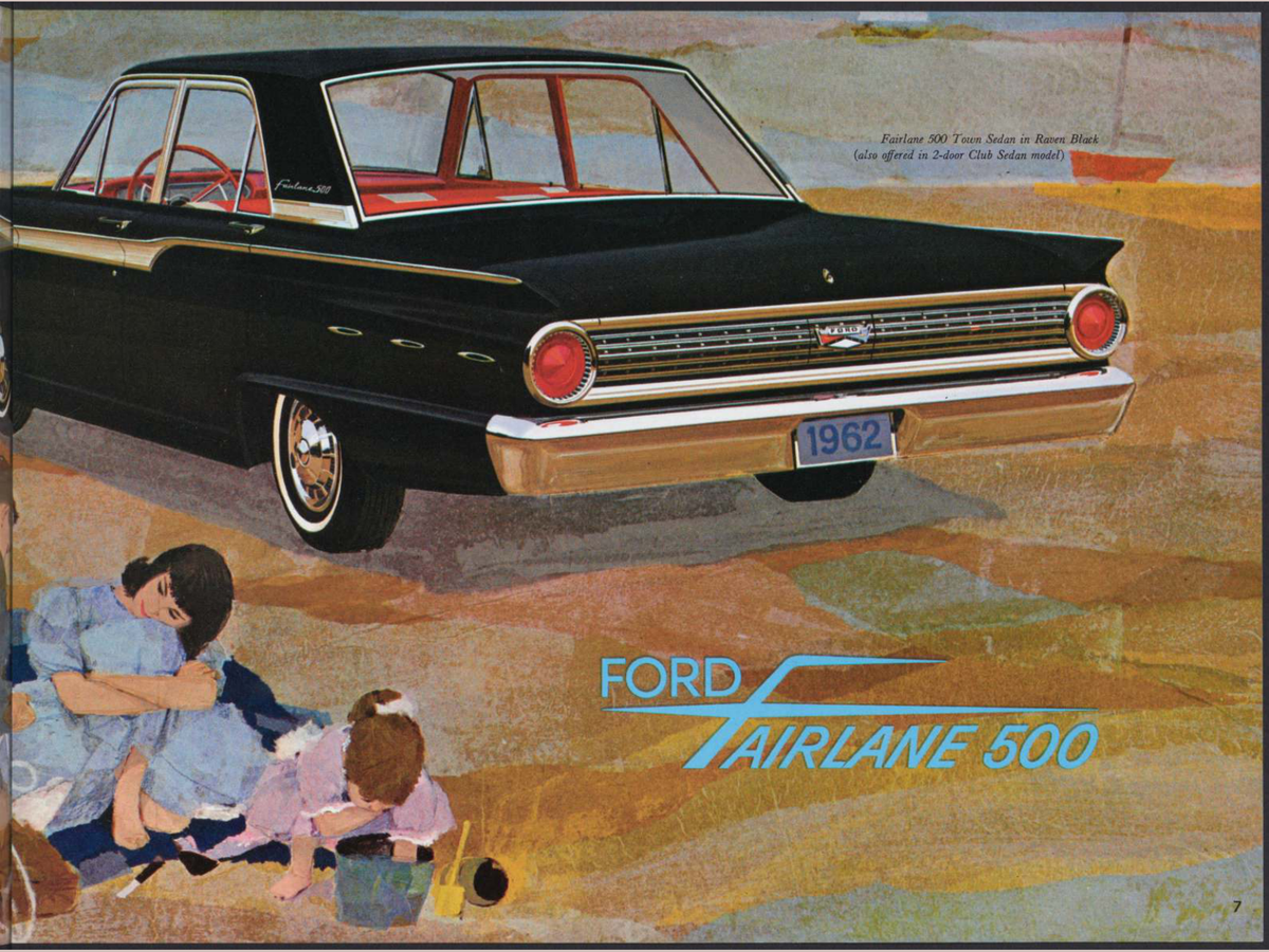 1962 Ford Fairlane 500 And Fairlane Brochure Page 7 0062-0014 — 18×24 proportions