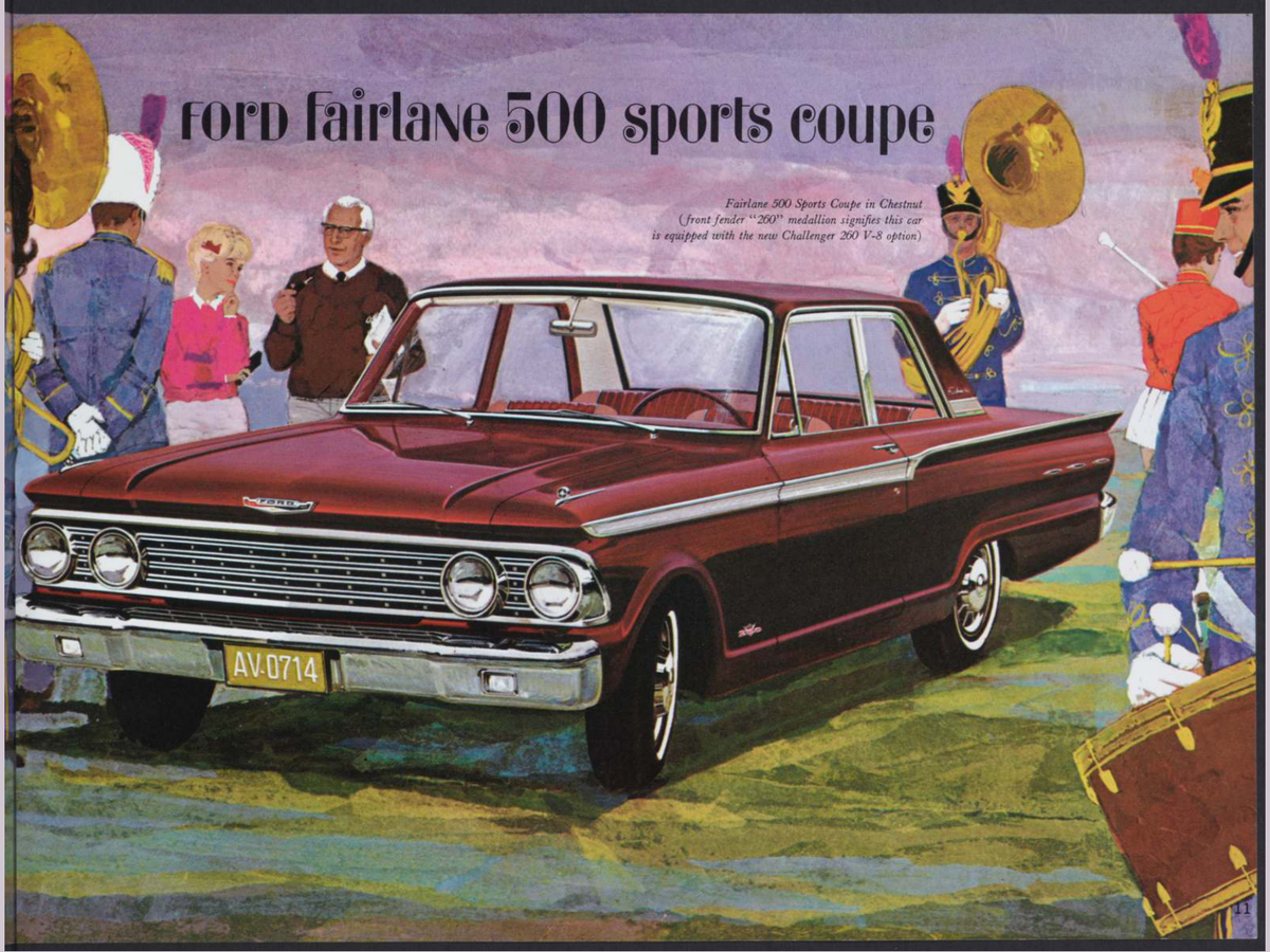 1962 Ford Fairlane 500 And Fairlane Brochure Page 11 0062-0015 — 18×24 proportions