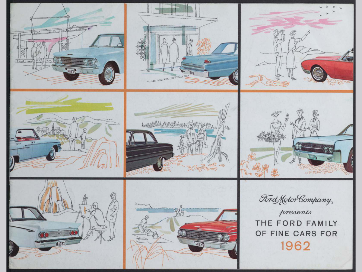 1962 Ford Family Of Fine Cars Brochure Page 1 0062-0017 — 18×24 proportions