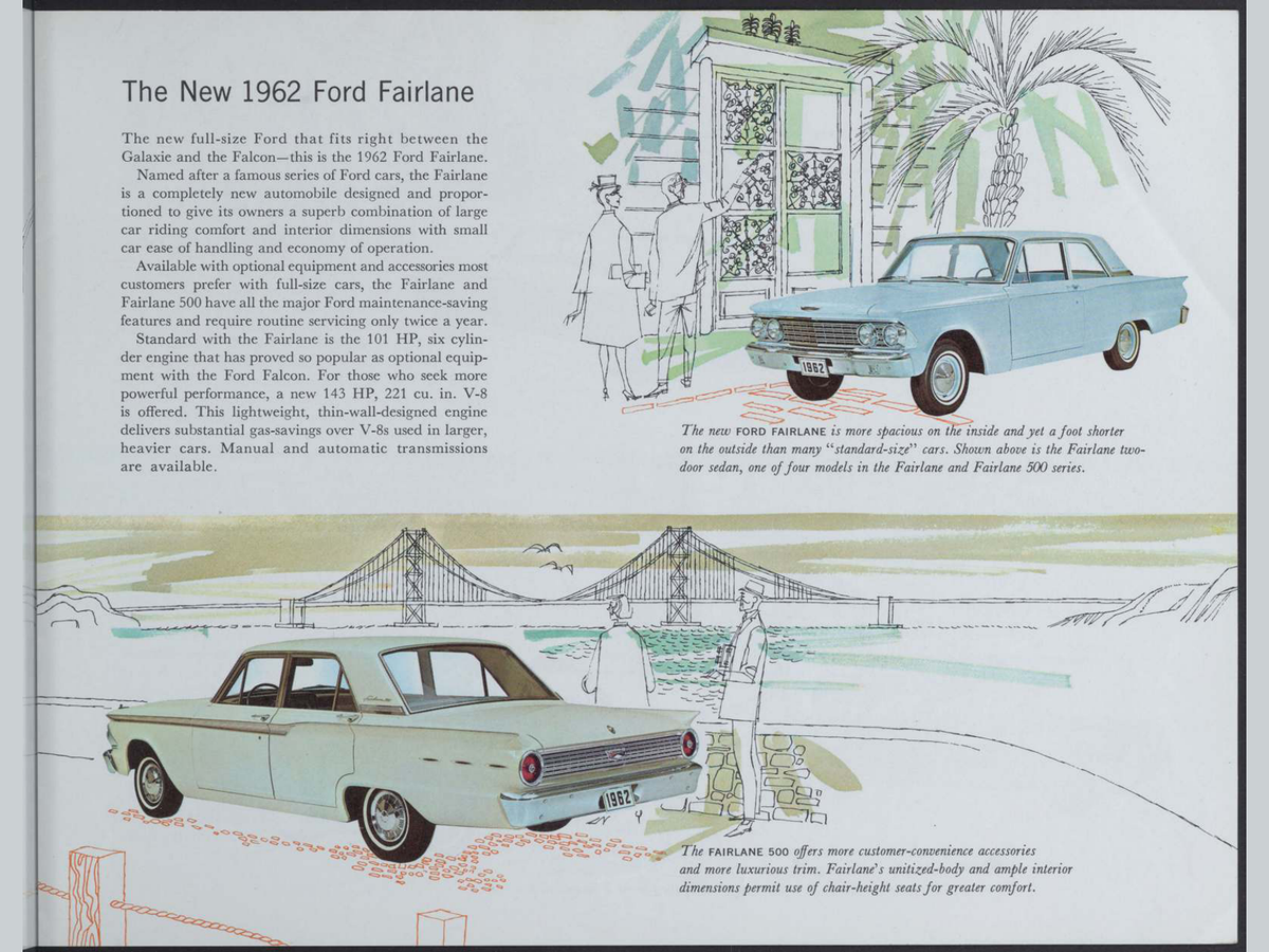 1962 Ford Family Of Fine Cars Brochure Page 3 0062-0018 — 18×24 proportions
