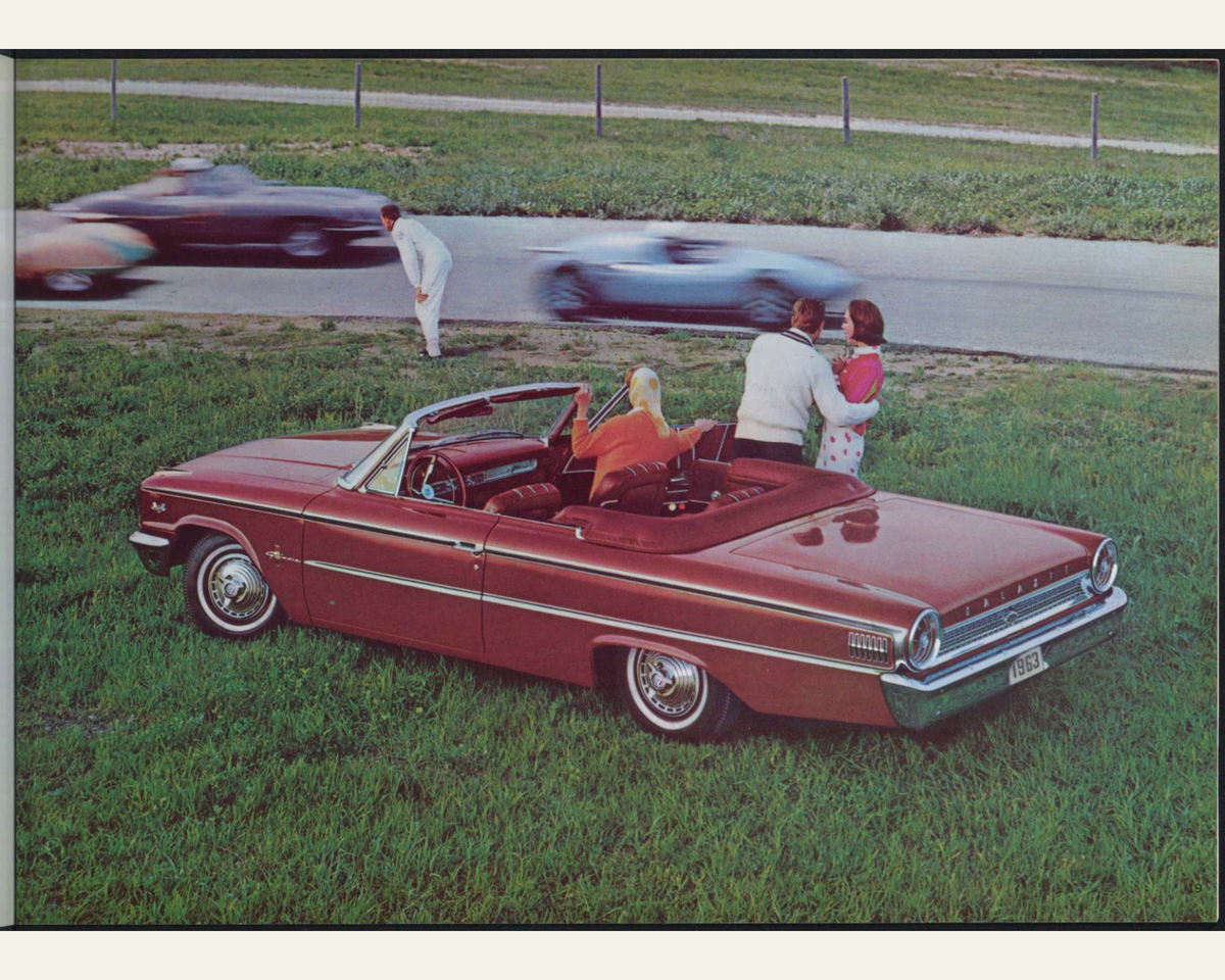 1963 Ford Car Line And Super Torque Brochure Page 19 0063-0007 — 16×20 proportions