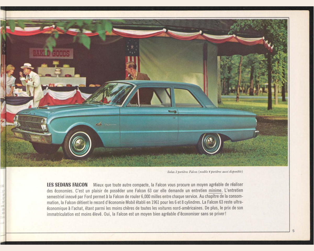 1963 Ford Falcon Brochure Page 5 0063-0011 — 16×20 proportions