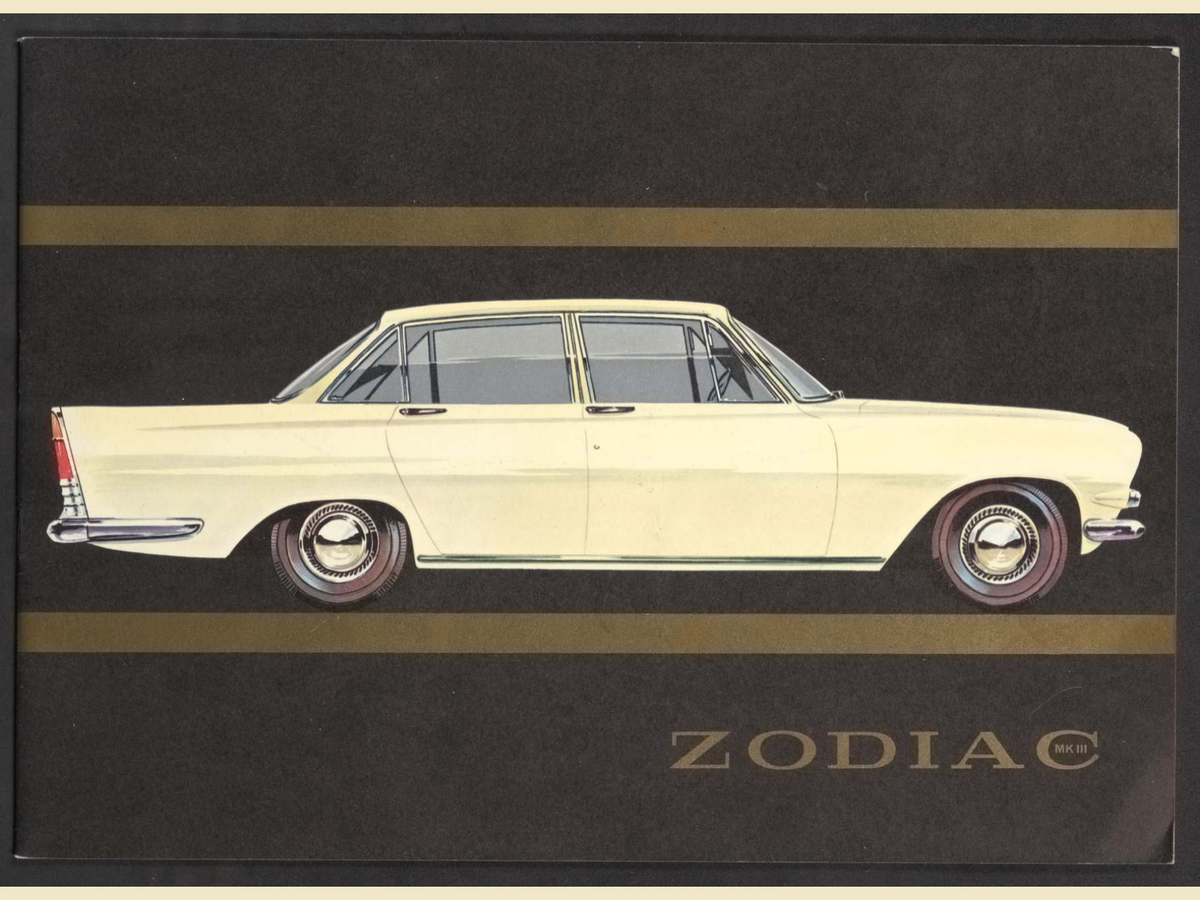 1963 Ford Zodiac Mark 3 Brochure Page 1 0063-0013 — 18×24 proportions