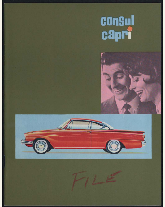 1963 Ford Consul Capri Brochure Page 1 0063-0017 — 16×20 proportions
