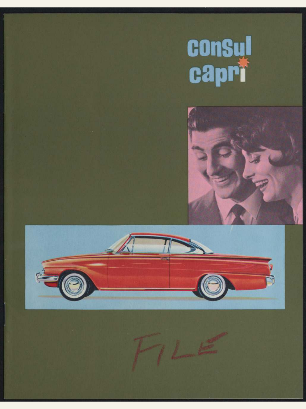 1963 Ford Consul Capri Brochure Page 1 0063-0017 — 18×24 proportions