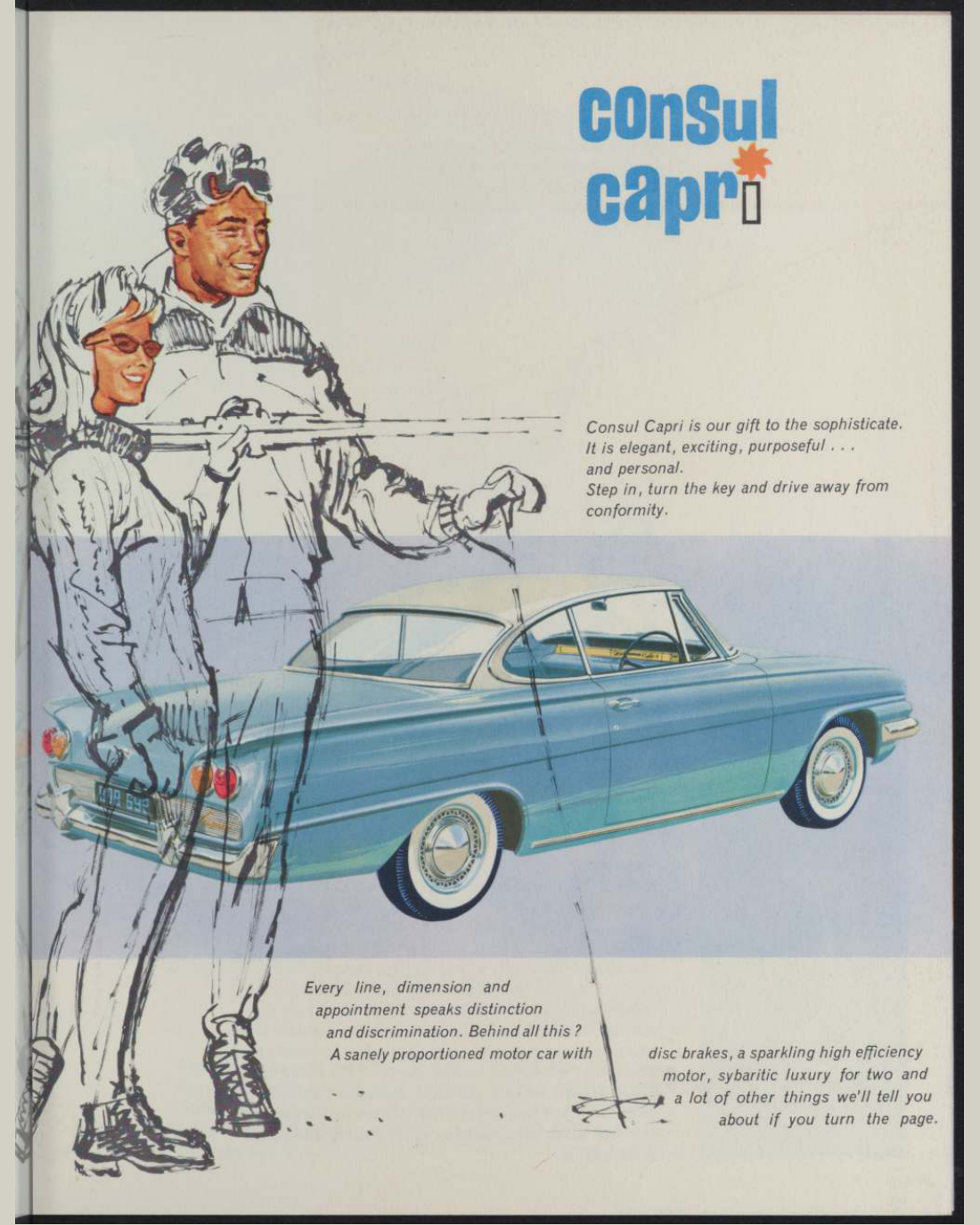1963 Ford Consul Capri Brochure Page 3 0063-0018 — 16×20 proportions