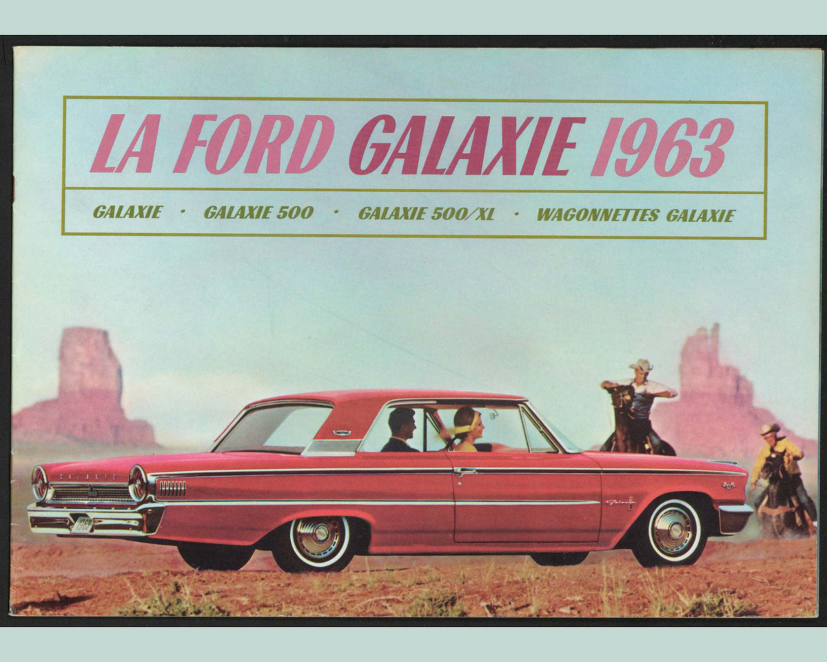 1963 Ford Galaxie Brochure Page 1 0063-0019 — 16×20 proportions