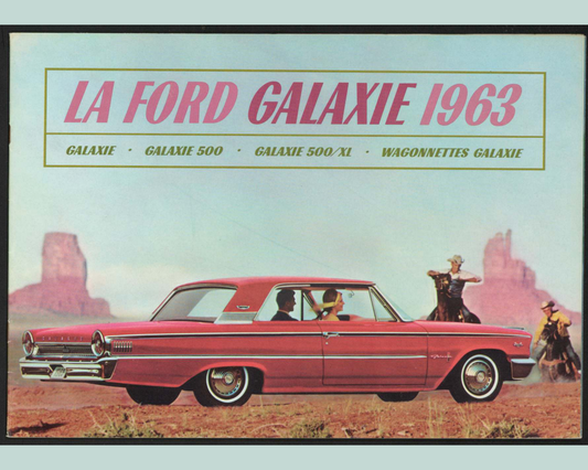 1963 Ford Galaxie Brochure Page 1 0063-0019 — 16×20 proportions