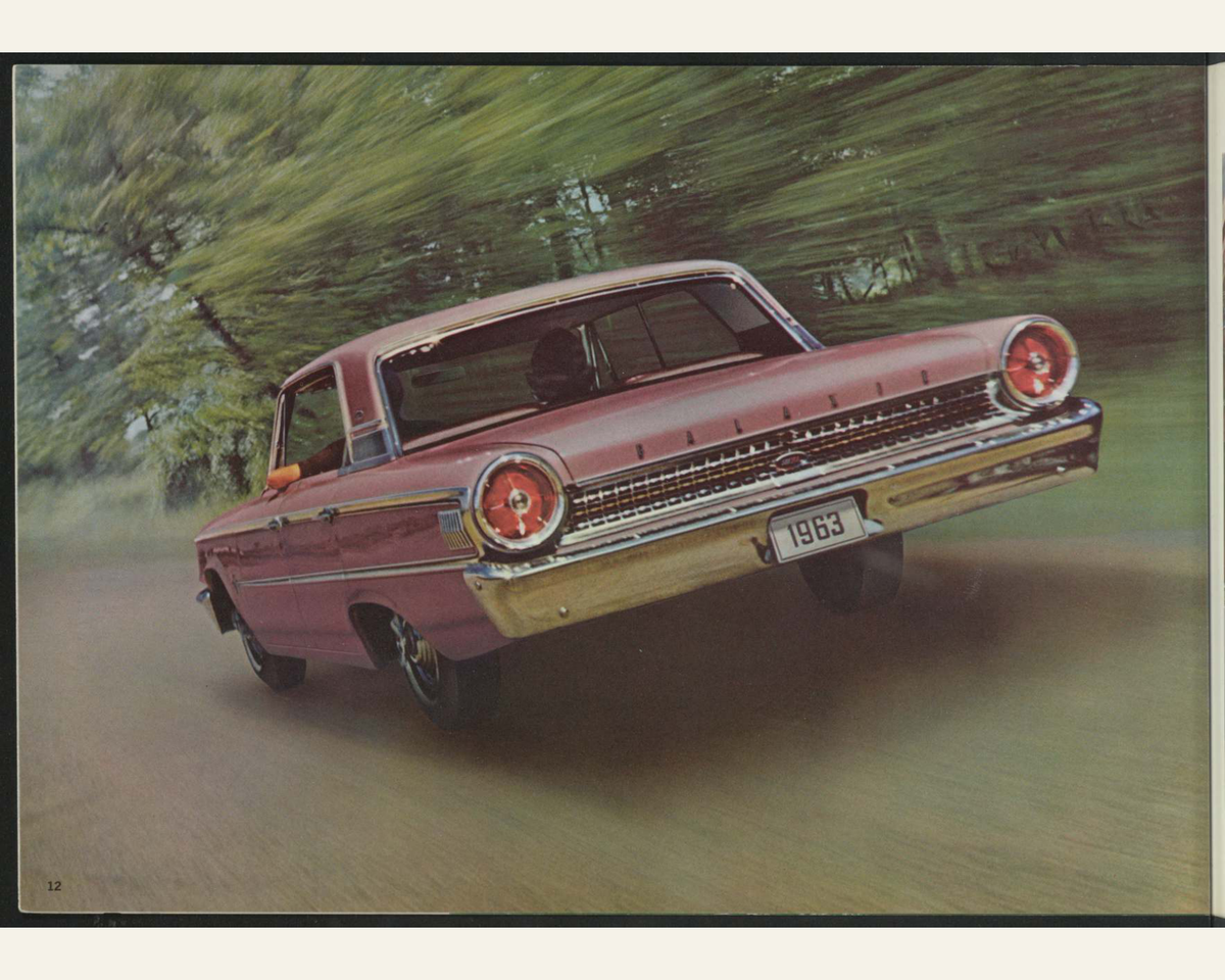 1963 Ford Galaxie Brochure Page 12 0063-0020 — 16×20 proportions